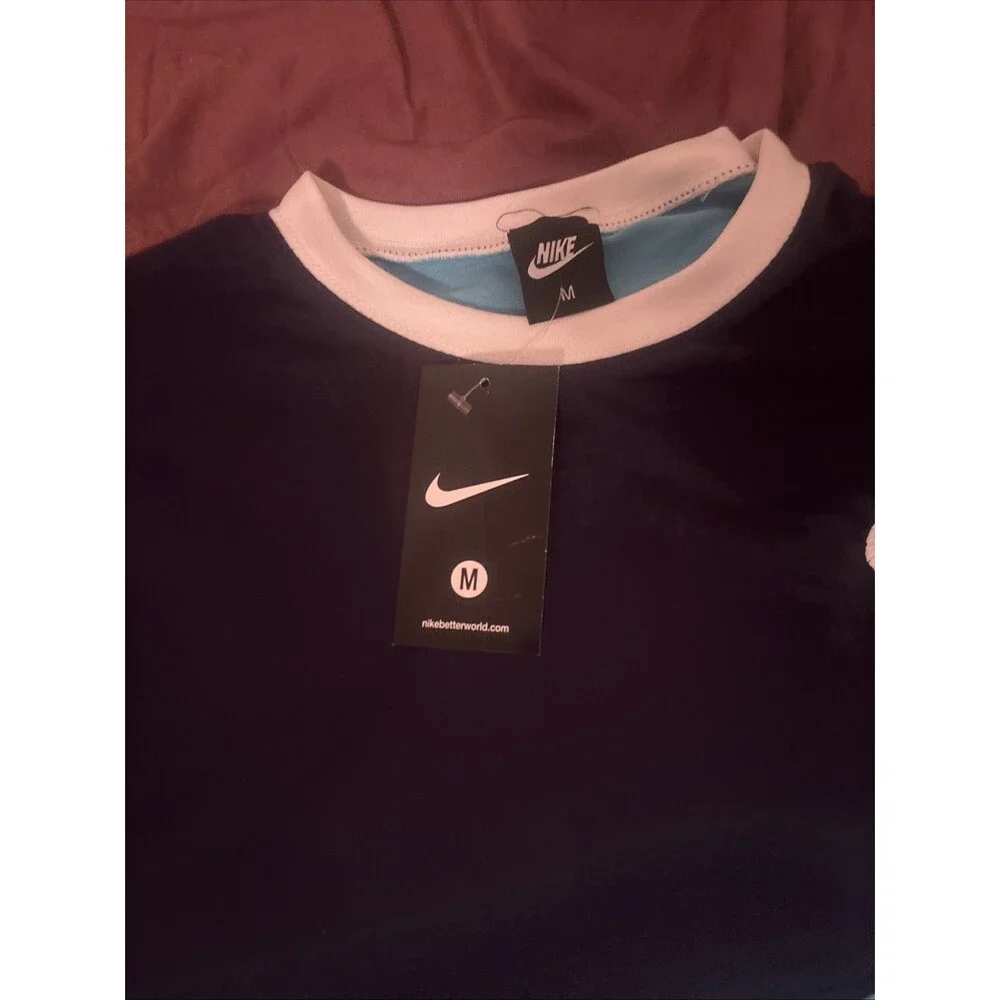 Nike Men's Medium Blue / Light Blue T-Shirt and Drawstring Shorts Set
